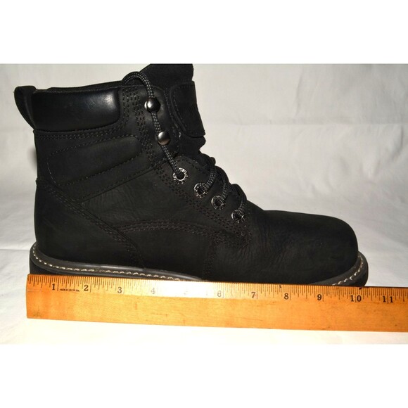 Wolverine Steel Toe Waterproof Work Boots Black Leather Men’s 9.5 W ASTM F2413-1 - Picture 10 of 11